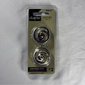 Chapter Satin Nickle Finish Pack Of 2 Spiral Knobs New